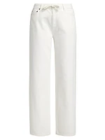 Dunn Crochet-Trim Wide-Leg Jeans