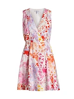 Tia Floral Linen-Blend Minidress
