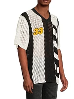 Paradise Vice Benjamin Race Stripe Open-Knit Sweater