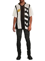 Paradise Vice Benjamin Race Stripe Open-Knit Sweater