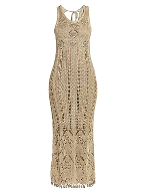 Crochet Slim-Fit Maxi Dress