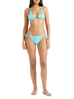 Sequined Halterneck Bikini Top