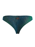 Tanga Rainbow Textured Bikini Bottom