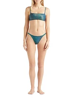Tanga Rainbow Textured Bikini Bottom