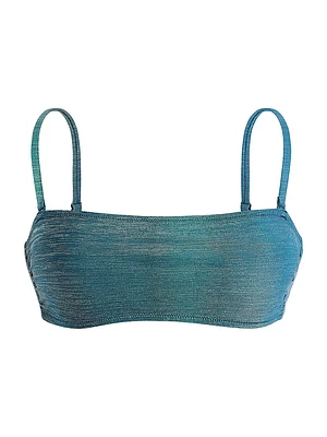 Rainbow Square Neck Bikini Top