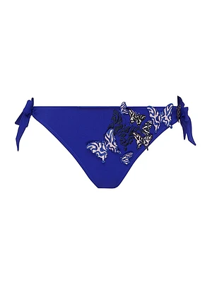 Disco Butterfly Appliqué Side Tie Bikini Bottom