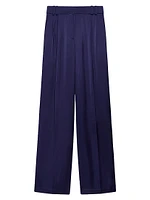 Satin Pleated Trousers