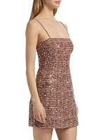 Luca Tweed Sleeveless Minidress