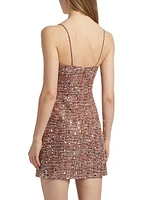 Luca Tweed Sleeveless Minidress