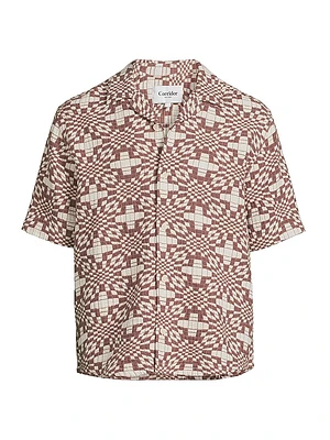Optic Jacquard Short-Sleeve Shirt