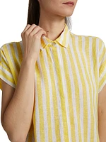Jamie Striped Linen-Blend Shirt