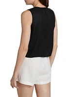Oregon Linen Tie-Front Tank