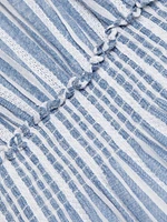 Loulou Striped Linen-Blend Midi-Dress
