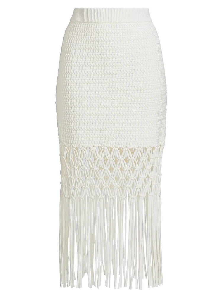 Sevilla Cotton-Blend Knit Midi-Skirt