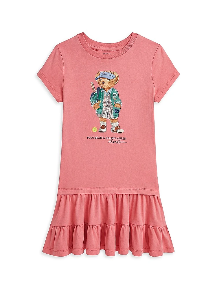 Little Girl's & Polo Bear T-Shirt Dress