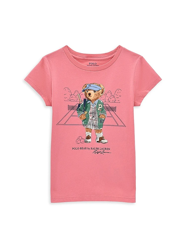 Little Girl's & Polo Bear T-Shirt
