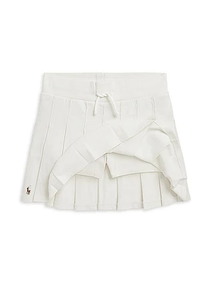 Girl's Cotton Jersey Pleated Skort