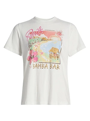 Boyfriend Tropical-Print Cotton T-Shirt