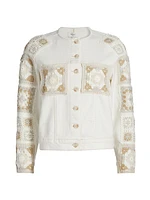 Lido Embroidered Stretch-Denim Jacket