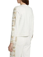 Lido Embroidered Stretch-Denim Jacket
