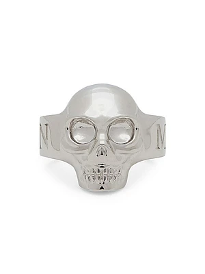 Skull Silvertone Ring