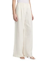 Mini-Pleat Linen Trousers