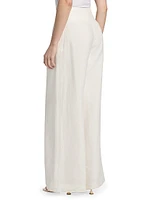 Mini-Pleat Linen Trousers