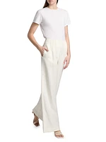 Mini-Pleat Linen Trousers