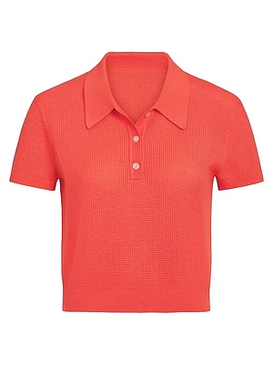 Cashmere Thermal Polo Sweater