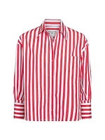 J.D. Striped Cotton Button-Front Shirt