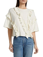 Sydney Ruffled Cotton T-Shirt