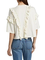 Sydney Ruffled Cotton T-Shirt