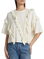 Sydney Ruffled Cotton T-Shirt