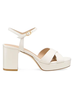 Dayna 80MM Leather Platform Sandals