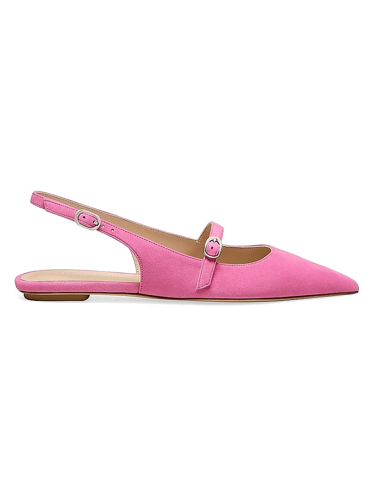 Emilia Mary Jane Suede Slingback Flats
