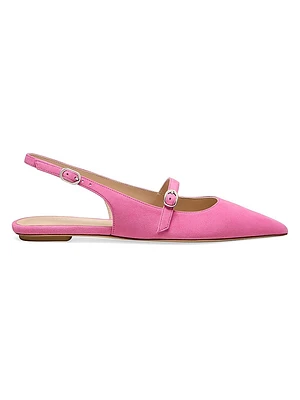Emilia Mary Jane Suede Slingback Flats