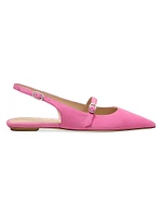 Emilia Mary Jane Suede Slingback Flats