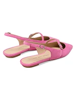 Emilia Mary Jane Suede Slingback Flats