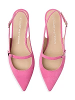 Emilia Mary Jane Suede Slingback Flats