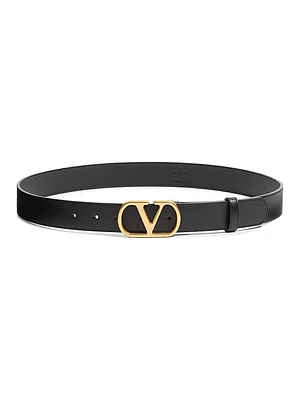 VLogo Signature 30MM Belt Shiny Calfskin