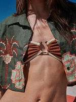La Paz Seawaters Textured Bikini Top