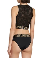 Medusa & La Greca Lace Crop Top