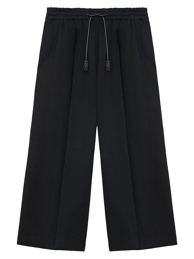 Wide-Leg Cropped Trousers