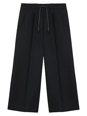 Wide-Leg Cropped Trousers