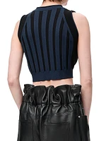 Sleeveless Rib-Knit Top