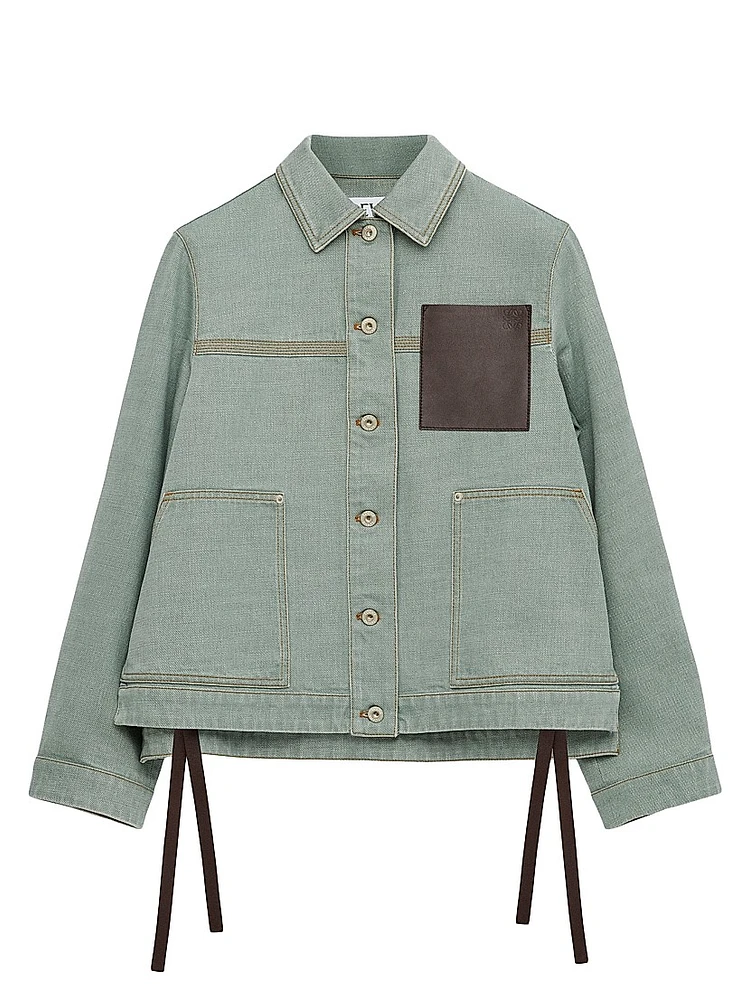 Workwear Leather-Accented Jacket