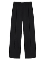 Creased-Front Wool-Blend Trousers