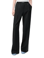 Creased-Front Wool-Blend Trousers