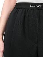 Creased-Front Wool-Blend Trousers