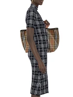 Check Wool-Blend Midi-Dress